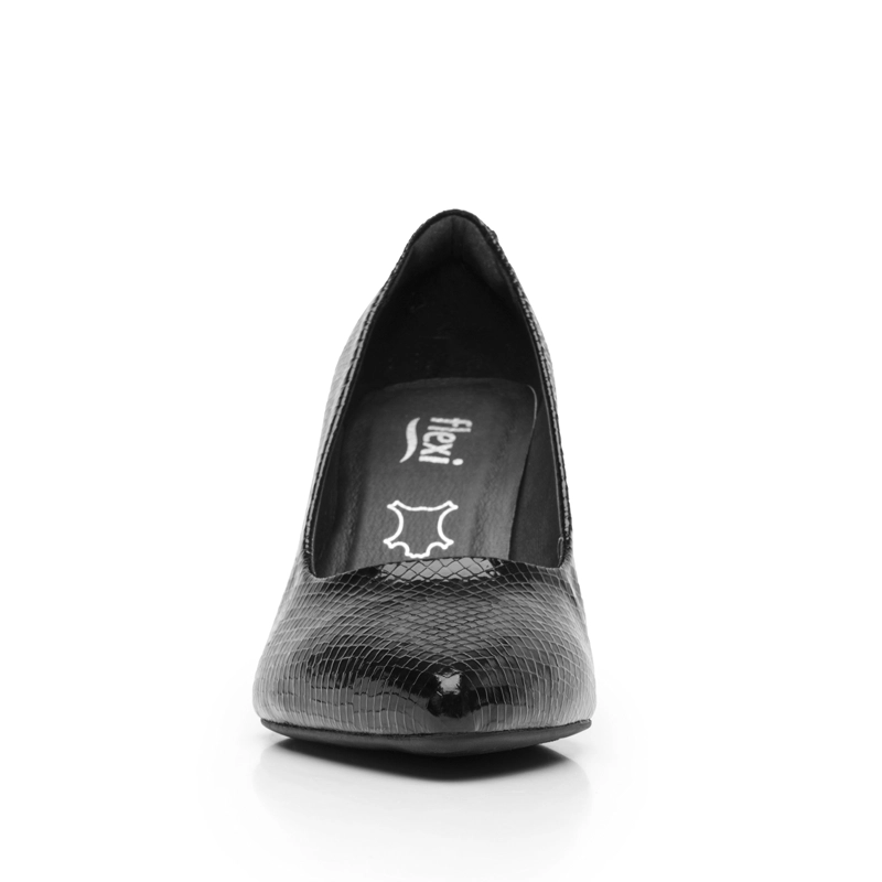 ZAPATO MUJER IDRIS 104501 REPTIL NEGRO - 4