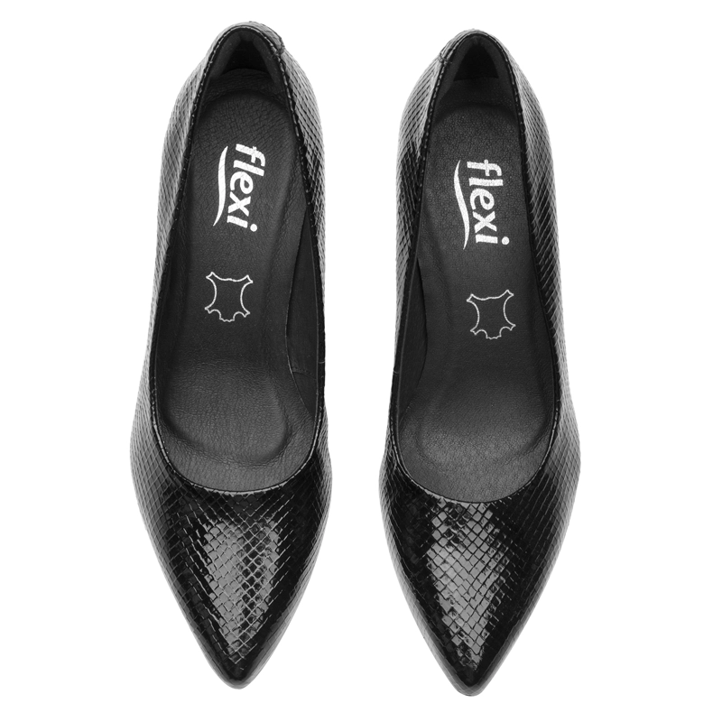 ZAPATO MUJER IDRIS 104501 REPTIL NEGRO - 6