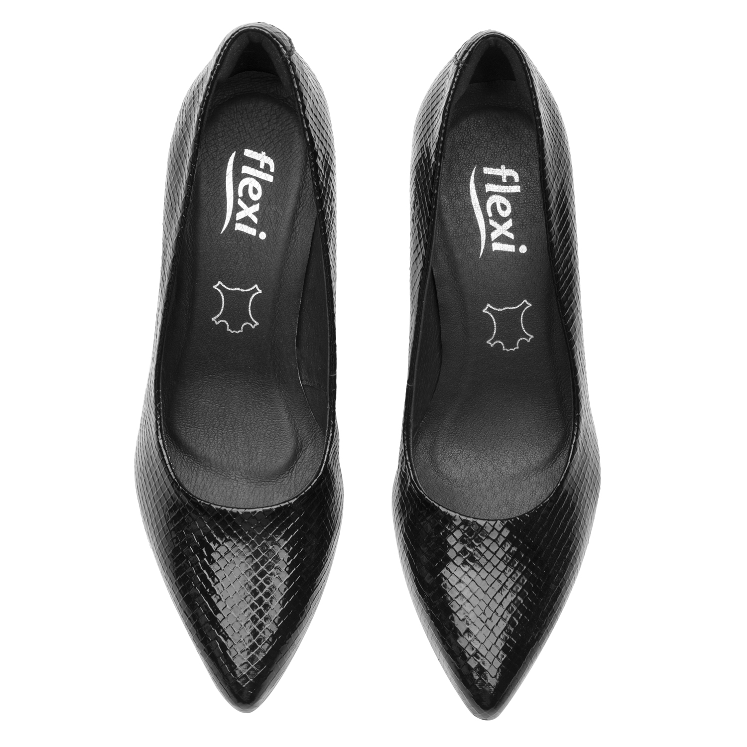 ZAPATO FLEXI MUJER IDRIS 104501 REPTIL NEGRO - 6