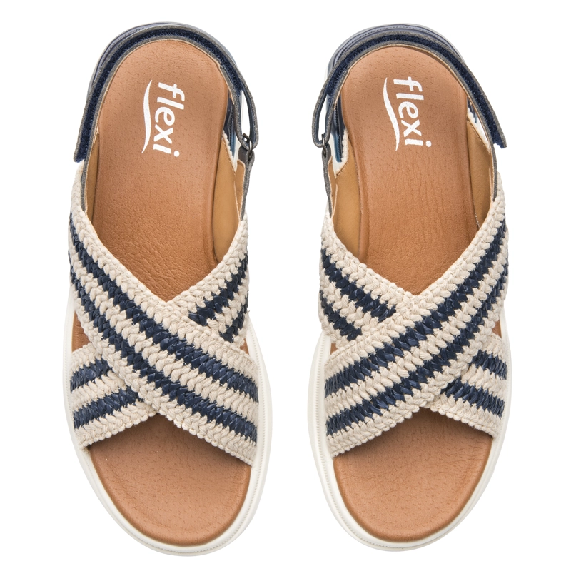 SANDALIA MUJER FRAGA 129405 AZUL MARINO - 6