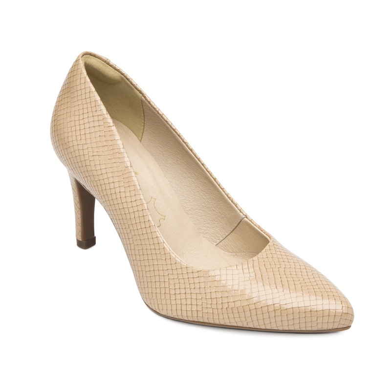 ZAPATO MUJER IDRIS 104501 REPTIL NUDE - 2