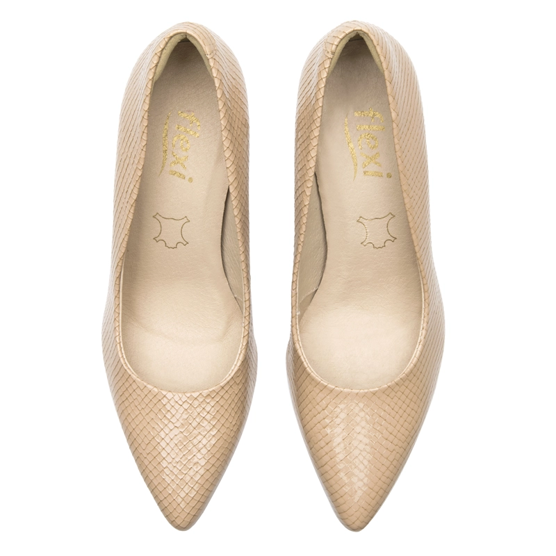 ZAPATO MUJER IDRIS 104501 REPTIL NUDE - 6