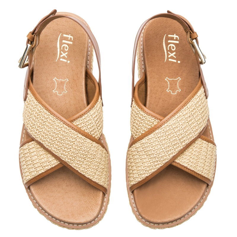 SANDALIA MUJER PIA 135502 BEIGE - 7