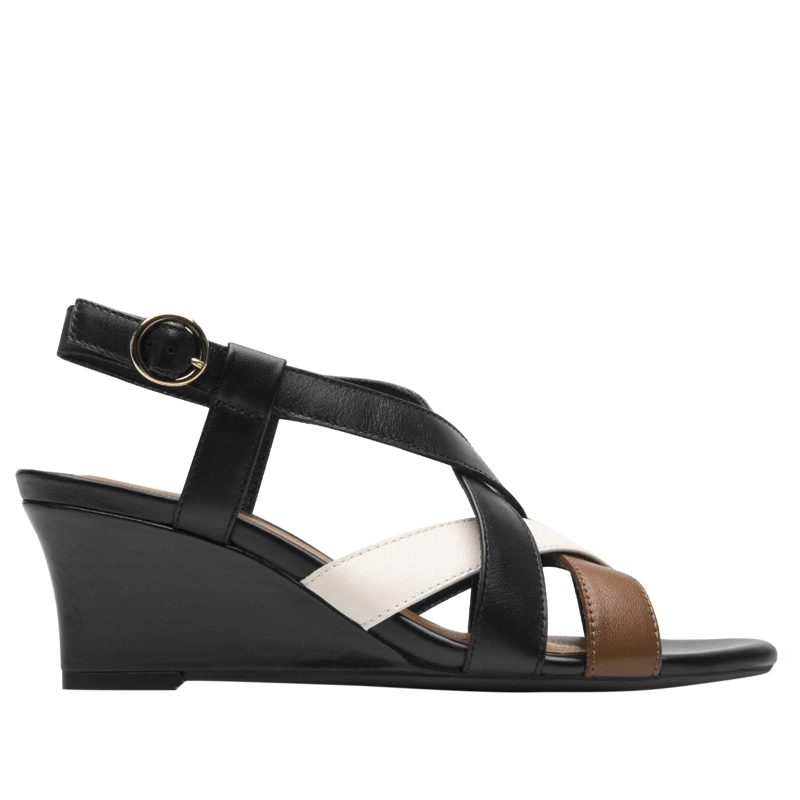 SANDALIA MUJER GILMA 128309 NEGRO Y BLANCO - 1