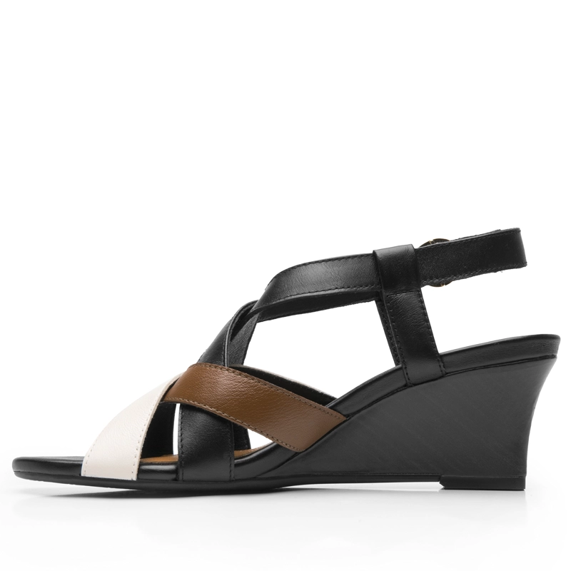 SANDALIA MUJER GILMA 128309 NEGRO Y BLANCO - 3