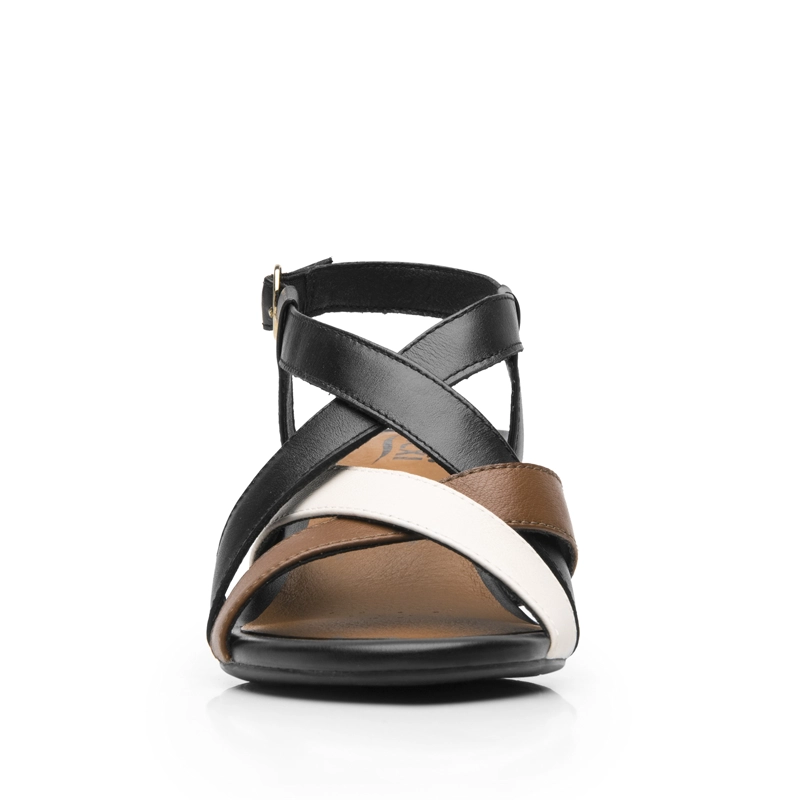 SANDALIA MUJER GILMA 128309 NEGRO Y BLANCO - 4