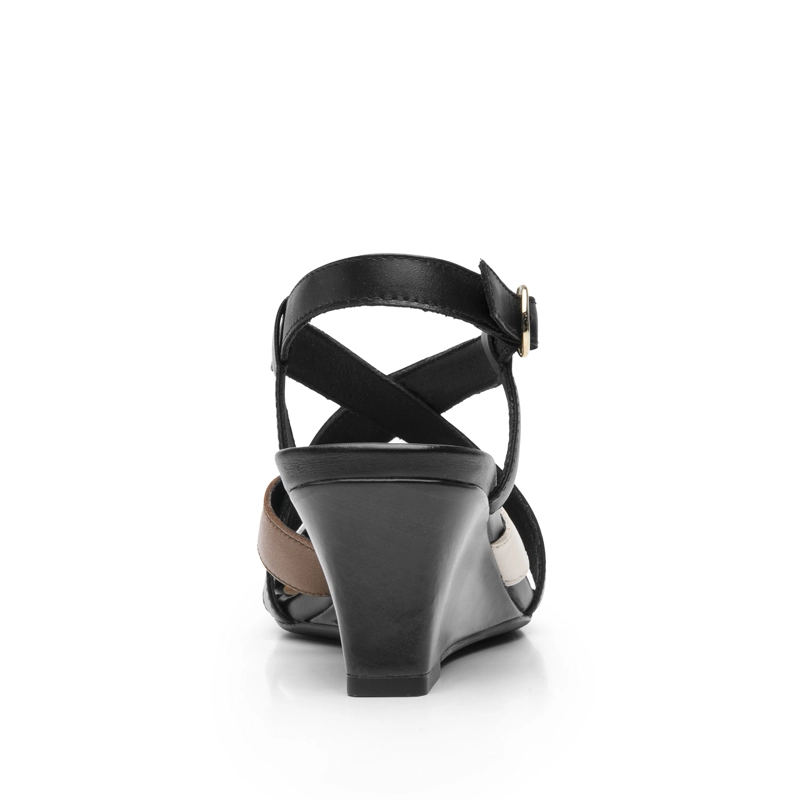 SANDALIA MUJER GILMA 128309 NEGRO Y BLANCO - 5