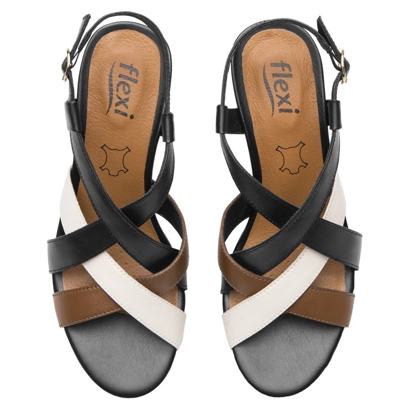 SANDALIA MUJER GILMA 128309 NEGRO Y BLANCO - 6