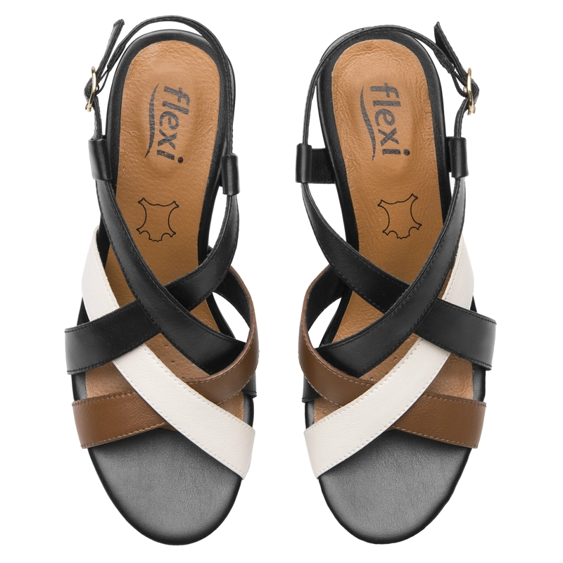 SANDALIA MUJER GILMA 128309 NEGRO Y BLANCO - 6