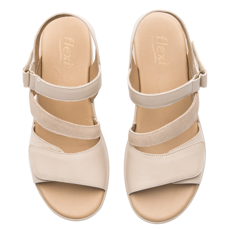 SANDALIA MUJER AMAPOLA 116023 BEIGE - 6