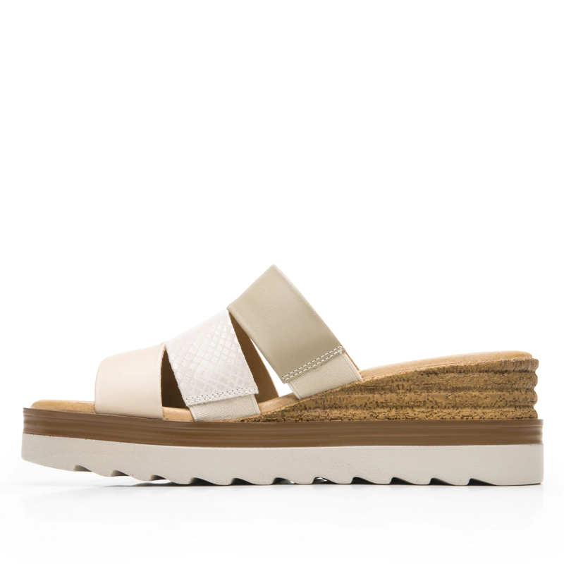 SANDALIA MUJER MANAUS 127705 BEIGE Y ROSA - 3