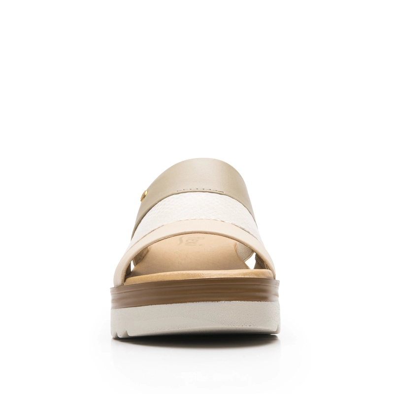 SANDALIA MUJER MANAUS 127705 BEIGE Y ROSA - 4