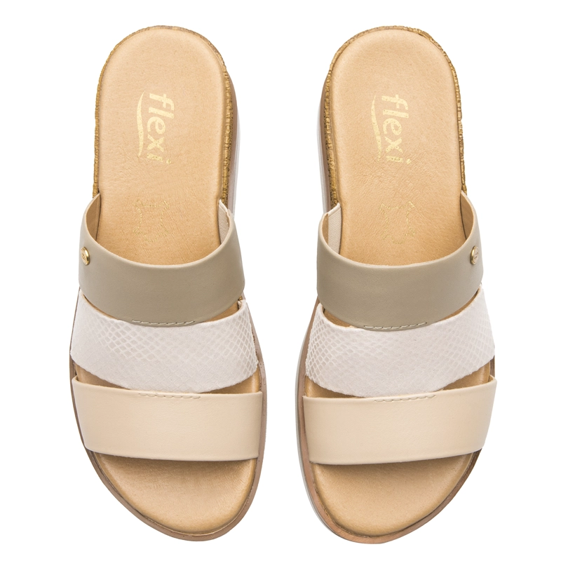 SANDALIA MUJER MANAUS 127705 BEIGE Y ROSA - 6
