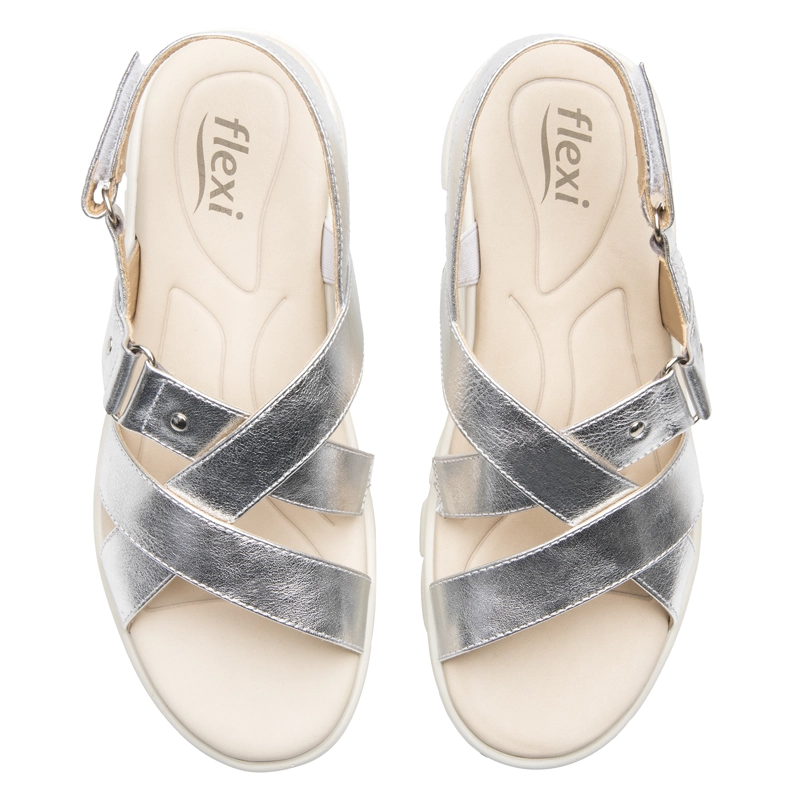 SANDALIA MUJER LEXA 128513 PLATEADA - 6