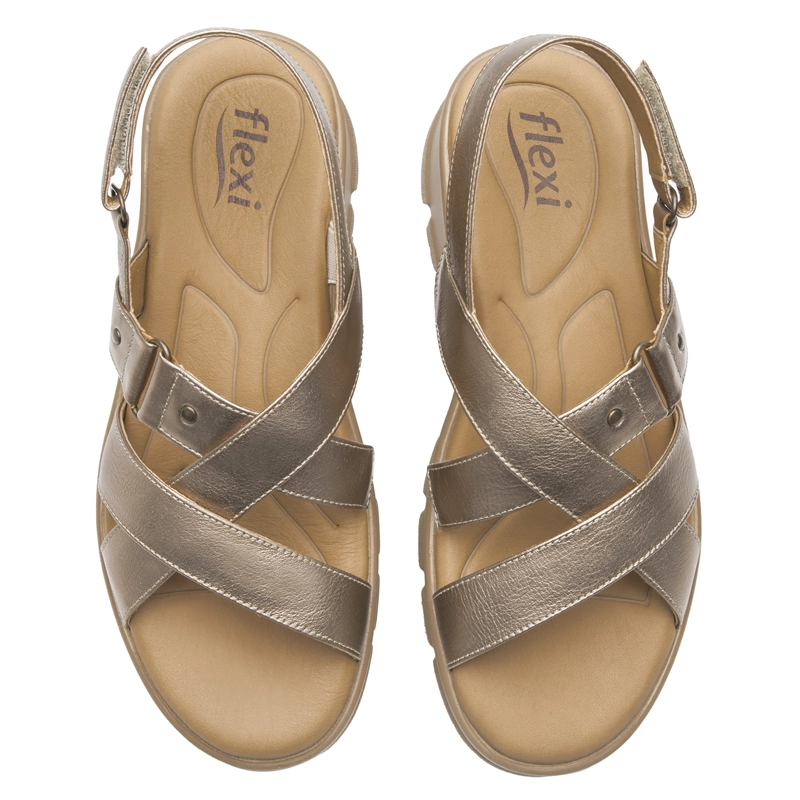 SANDALIA MUJER LEXA 128513 DORADA - 6