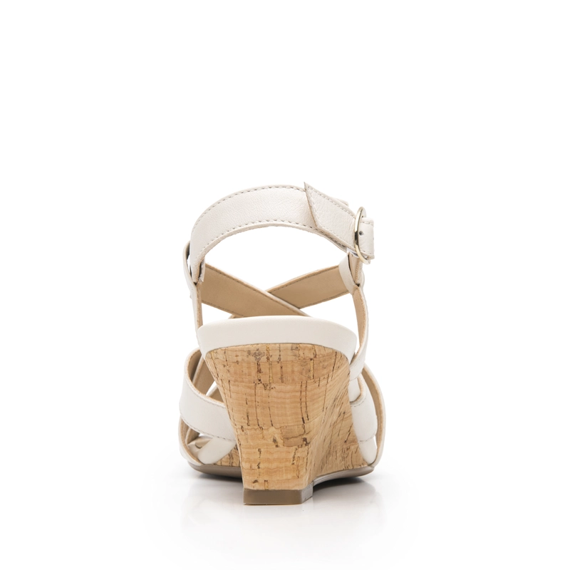 SANDALIA MUJER GILMA 128309 BLANCO ALGODON - 5