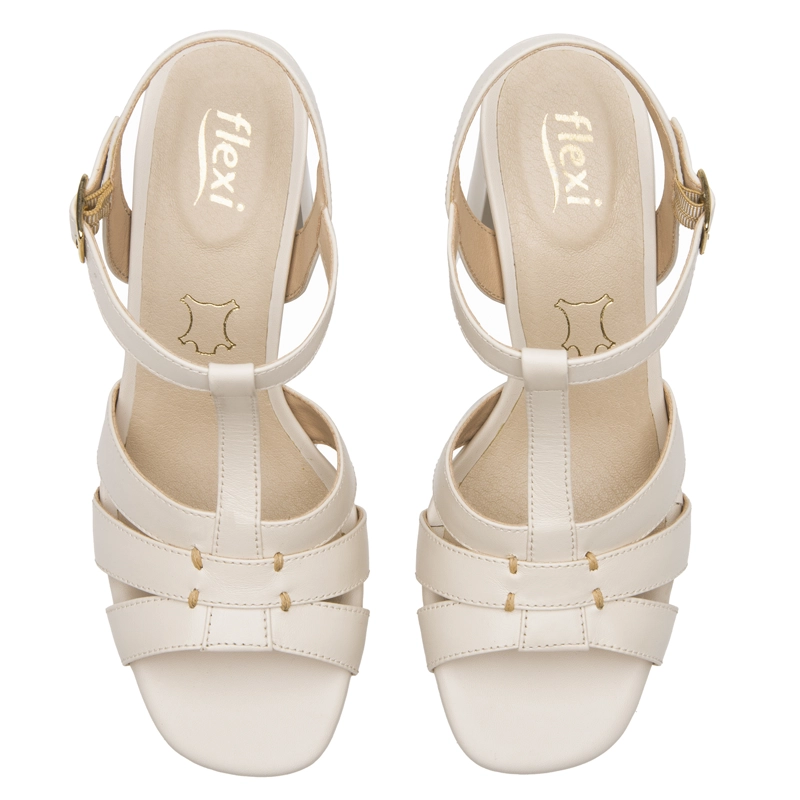 SANDALIA MUJER KATNIS 134401 BLANCO ALGODON - 6