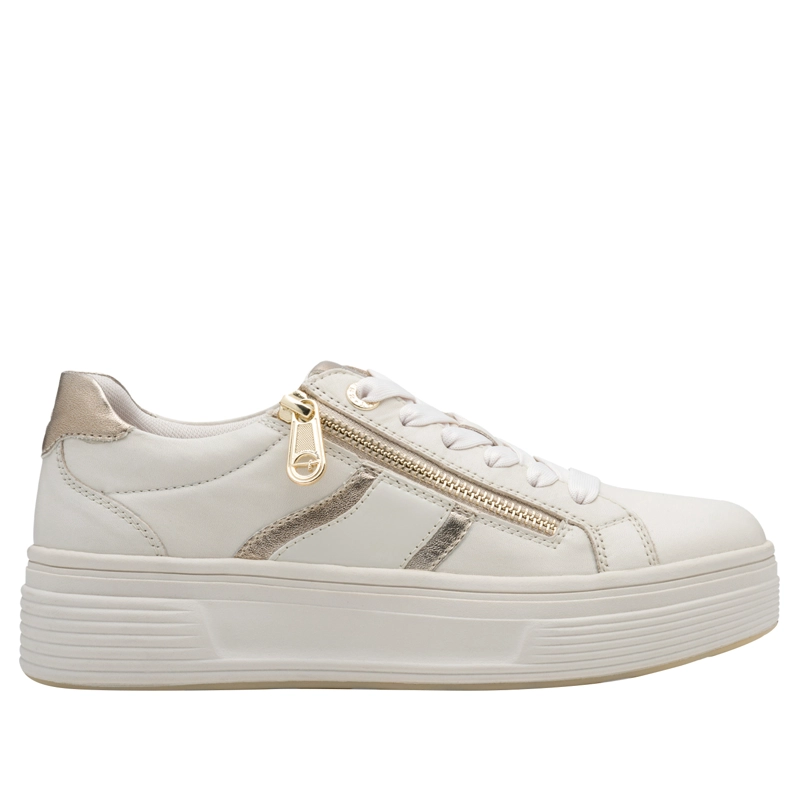 ZAPATILLA TAMARIS MUJER 83716-44 BLANCA Y  DORADO - 1