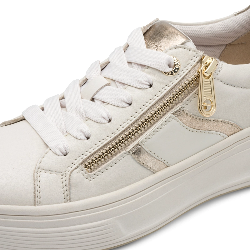 ZAPATILLA TAMARIS MUJER 83716-44 BLANCA Y  DORADO - 2