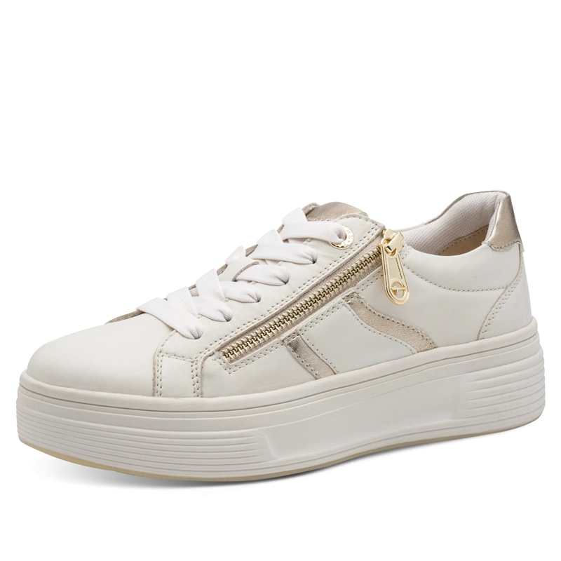 ZAPATILLA TAMARIS MUJER 83716-44 BLANCA Y  DORADO - 4