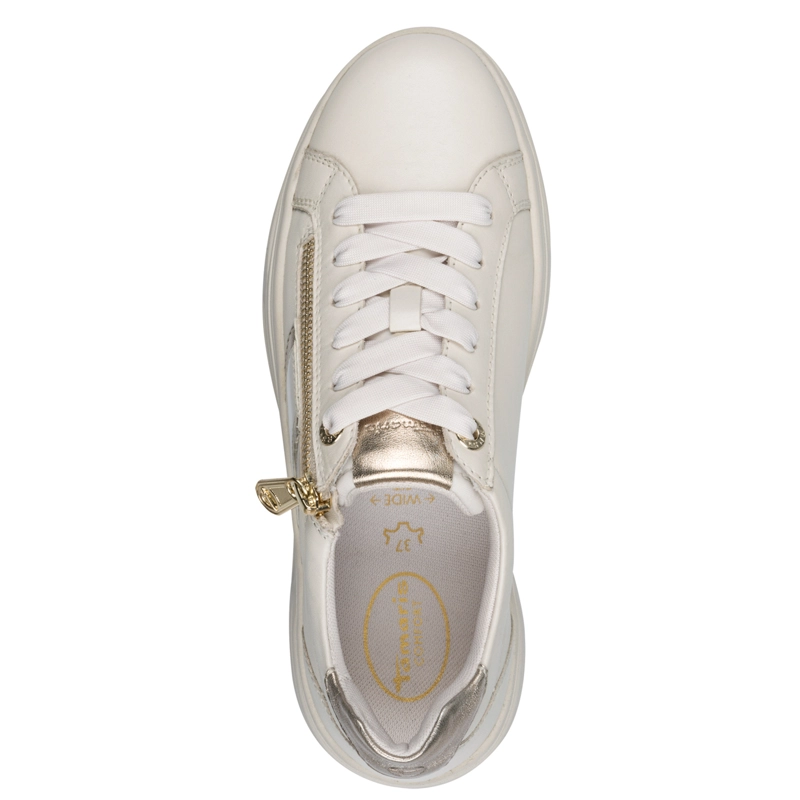 ZAPATILLA TAMARIS MUJER 83716-44 BLANCA Y  DORADO - 6