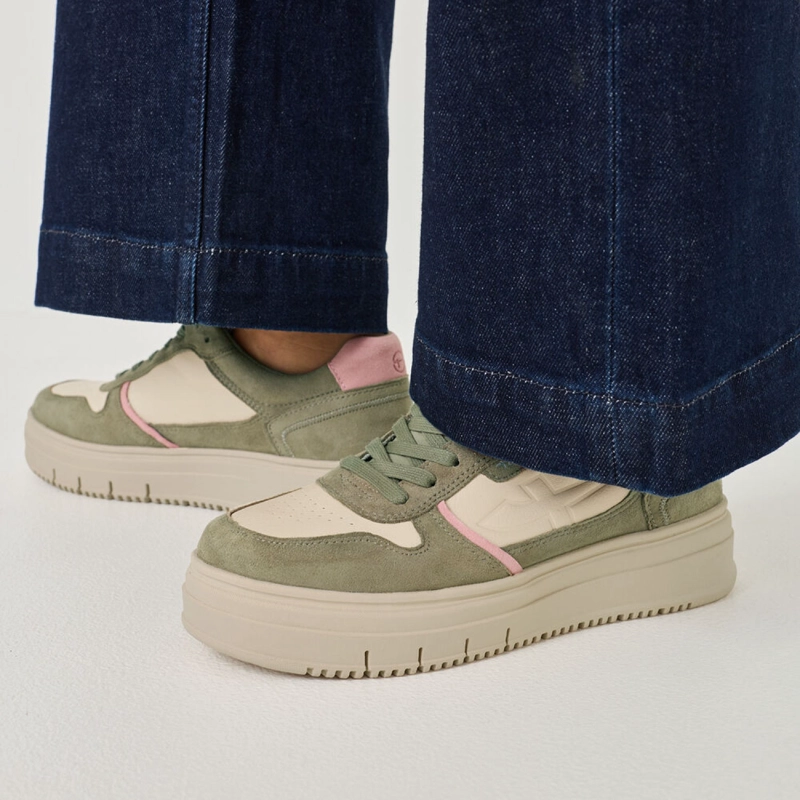 ZAPATILLA MUJER TAMARIS 23746-43 VERDE Y BLANCO - 3