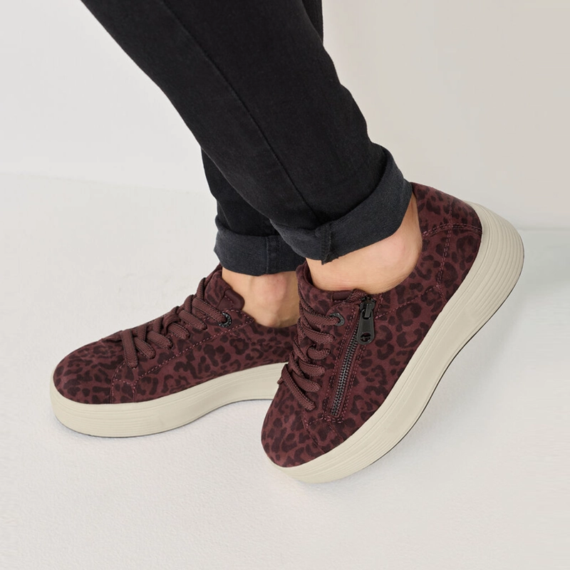 ZAPATILLA MUJER TAMARIS 83726-44 LEOPARDO BURDEO - 3