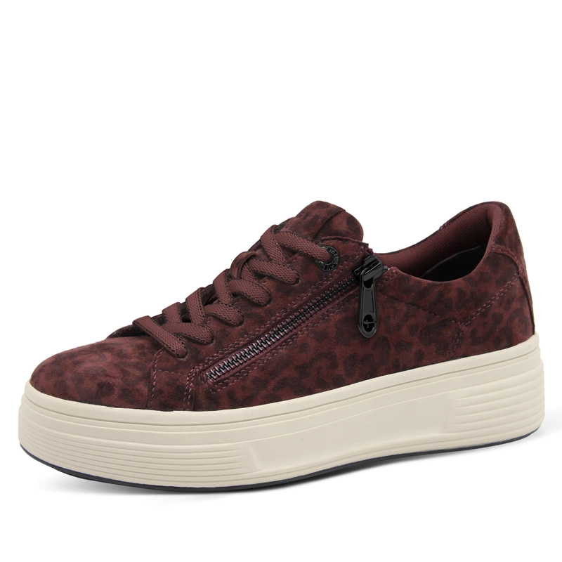 ZAPATILLA MUJER TAMARIS 83726-44 LEOPARDO BURDEO - 4
