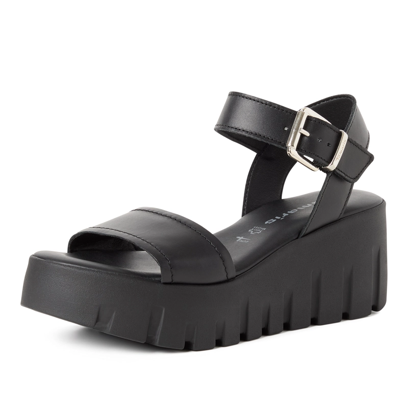 SANDALIA MUJER TAMARIS 28712-42 NEGRA - 4