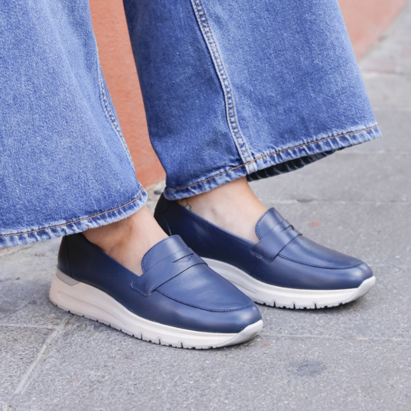 MOCASIN MUJER MILDRED 137002 AZUL MARINO - 3