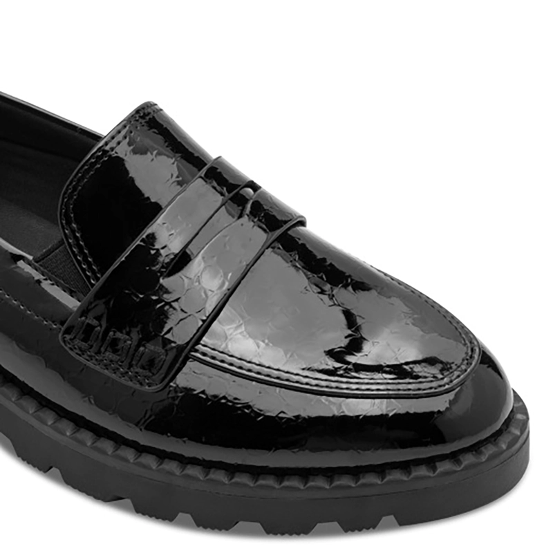 MOCASIN MUJER 24312-41 NEGRO CHAROL - 5