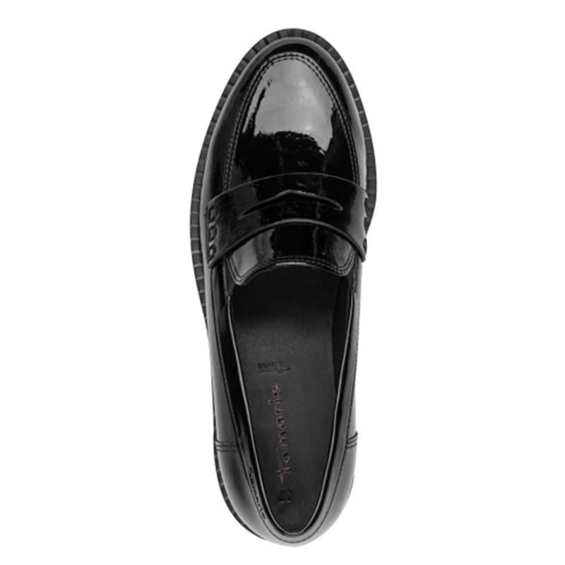 MOCASIN MUJER 24312-41 NEGRO CHAROL - 6