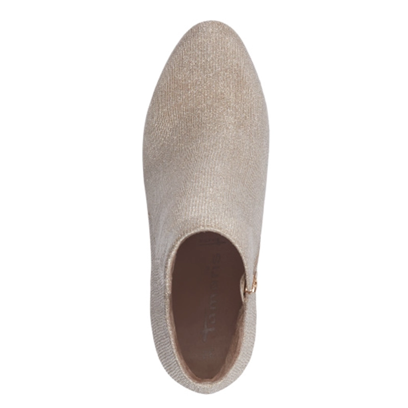 BOOTIE MUJER 25097-41 CHAMPAGNE - 5