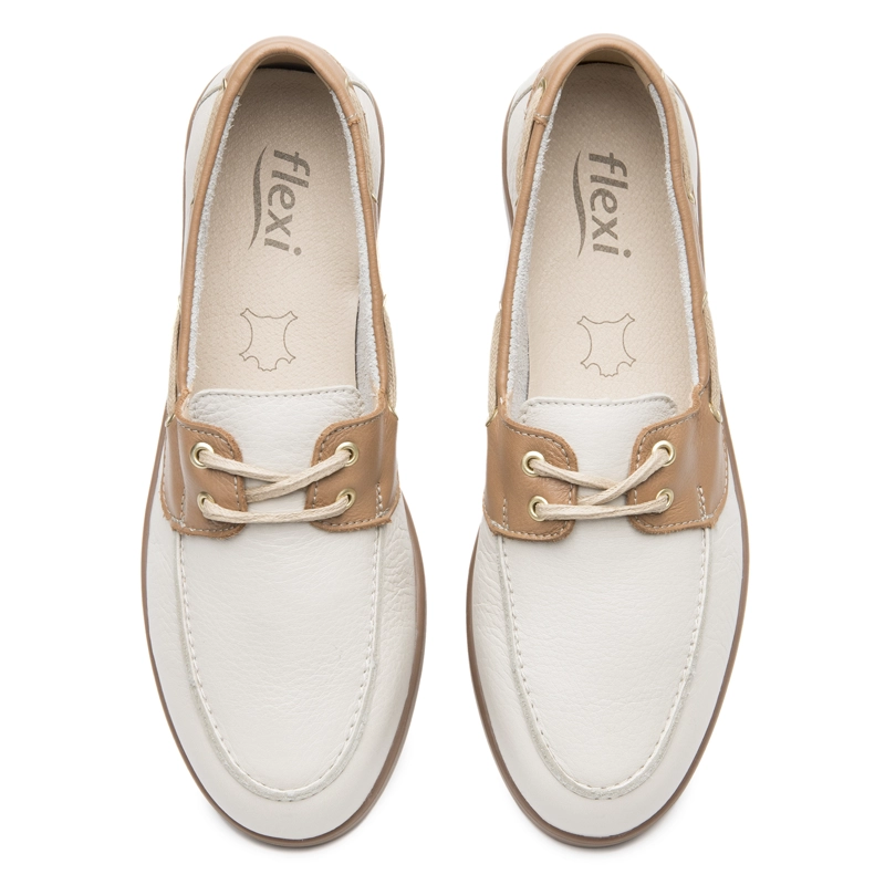 MOCASIN FLEXI MUJER MAGGIE 140602 BLANCO MARFIL - 6