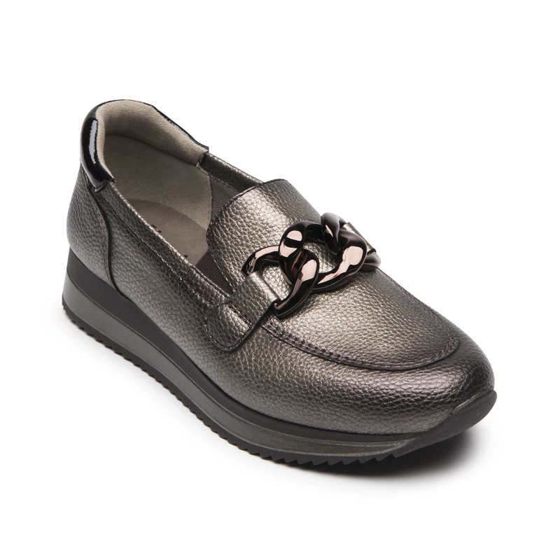ZAPATO FLEXI MUJER SOMON 143701 METALIZADO - 2