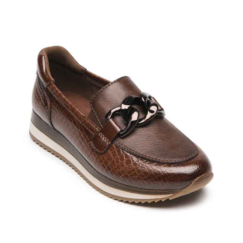 MOCASIN FLEXI MUJER SOMON 143701 CAFE - 2