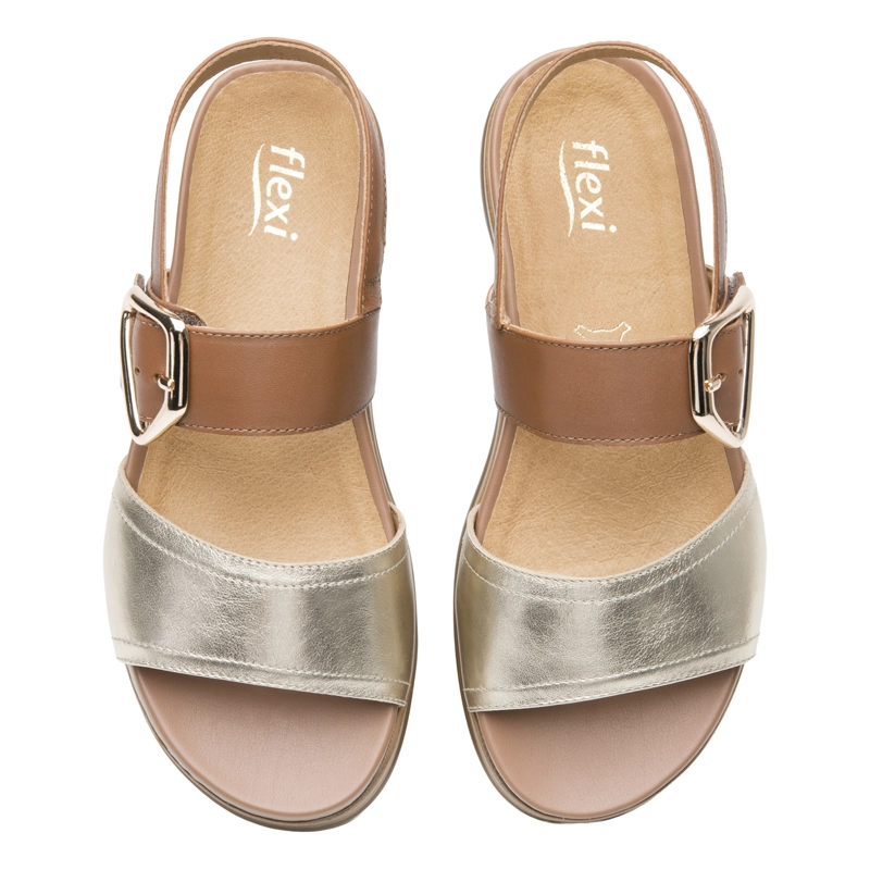 SANDALIA FLEXI MUJER DEBORA 140102 DORADA - 6