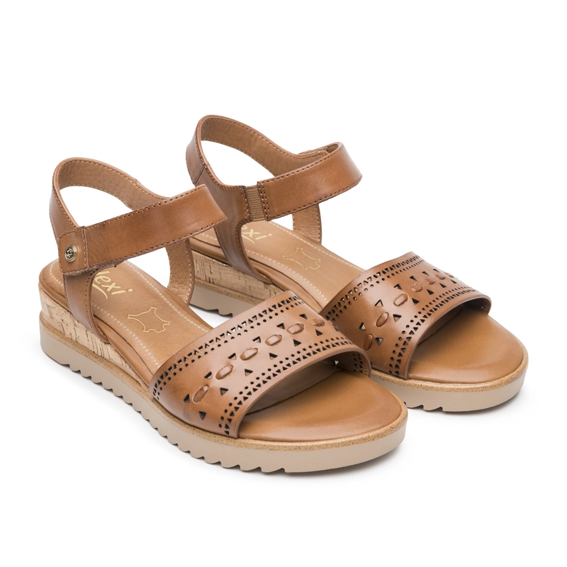 SANDALIA MUJER ROZE 141804 CAFE - 3