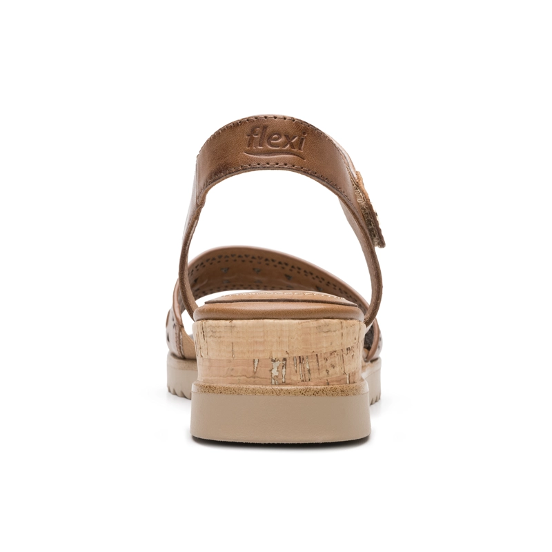 SANDALIA MUJER ROZE 141804 CAFE - 6