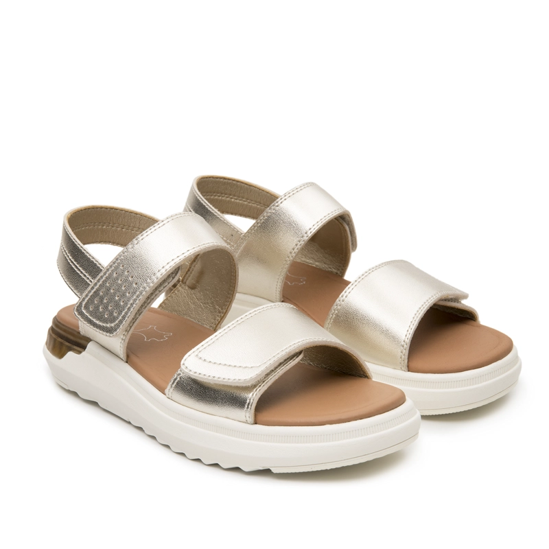 SANDALIA MUJER FRAGA 129401 DORADA - 3
