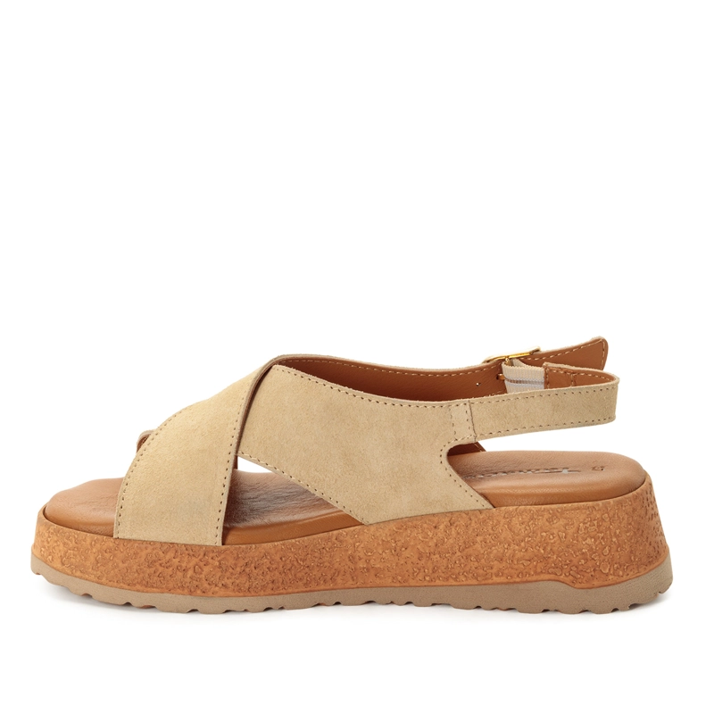 SANDALIA MUJER 28205-46 BEIGE - 4