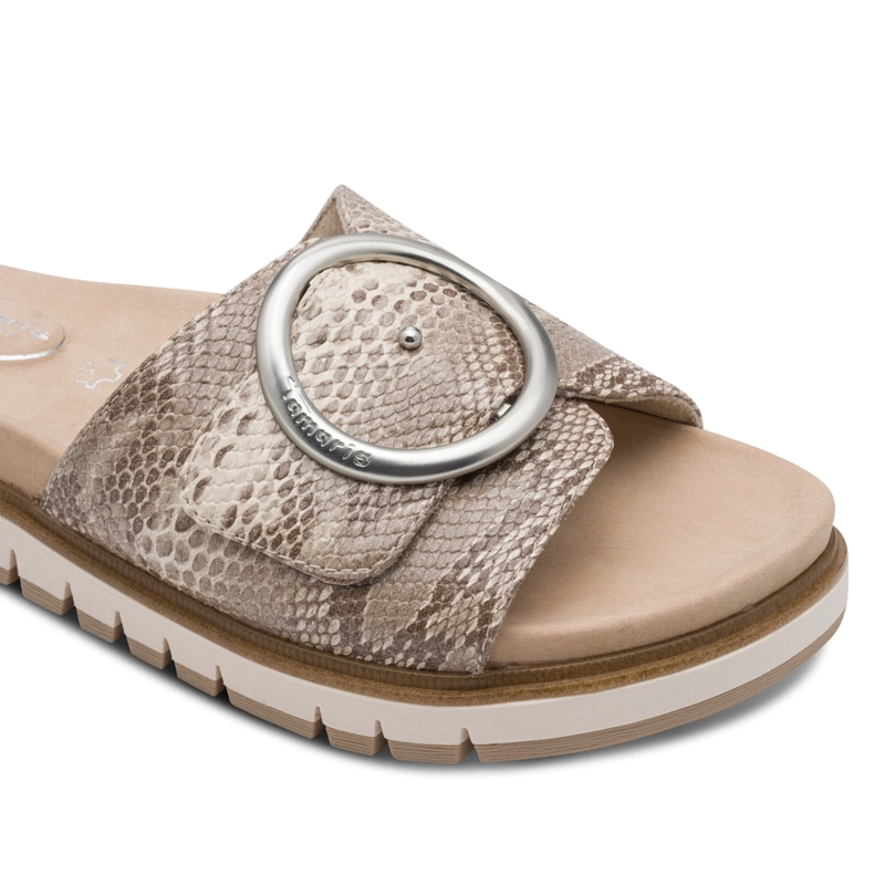 SANDALIA MUJER 87106-42 SERPIENTE BEIGE - 3