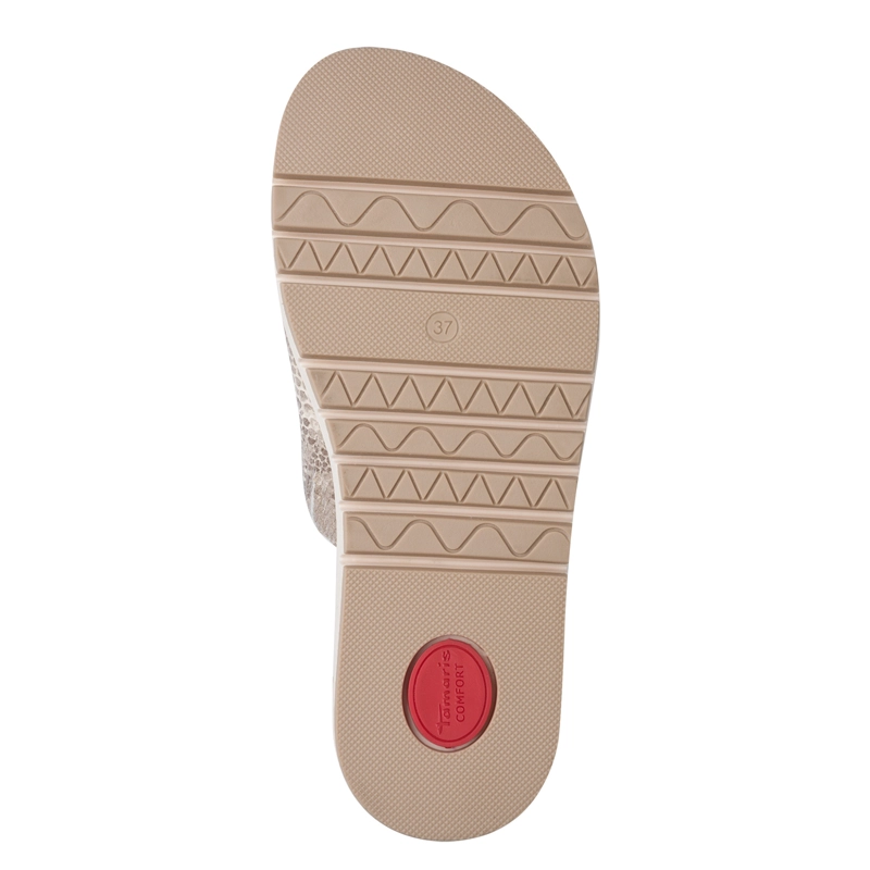 SANDALIA MUJER 87106-42 SERPIENTE BEIGE - 6