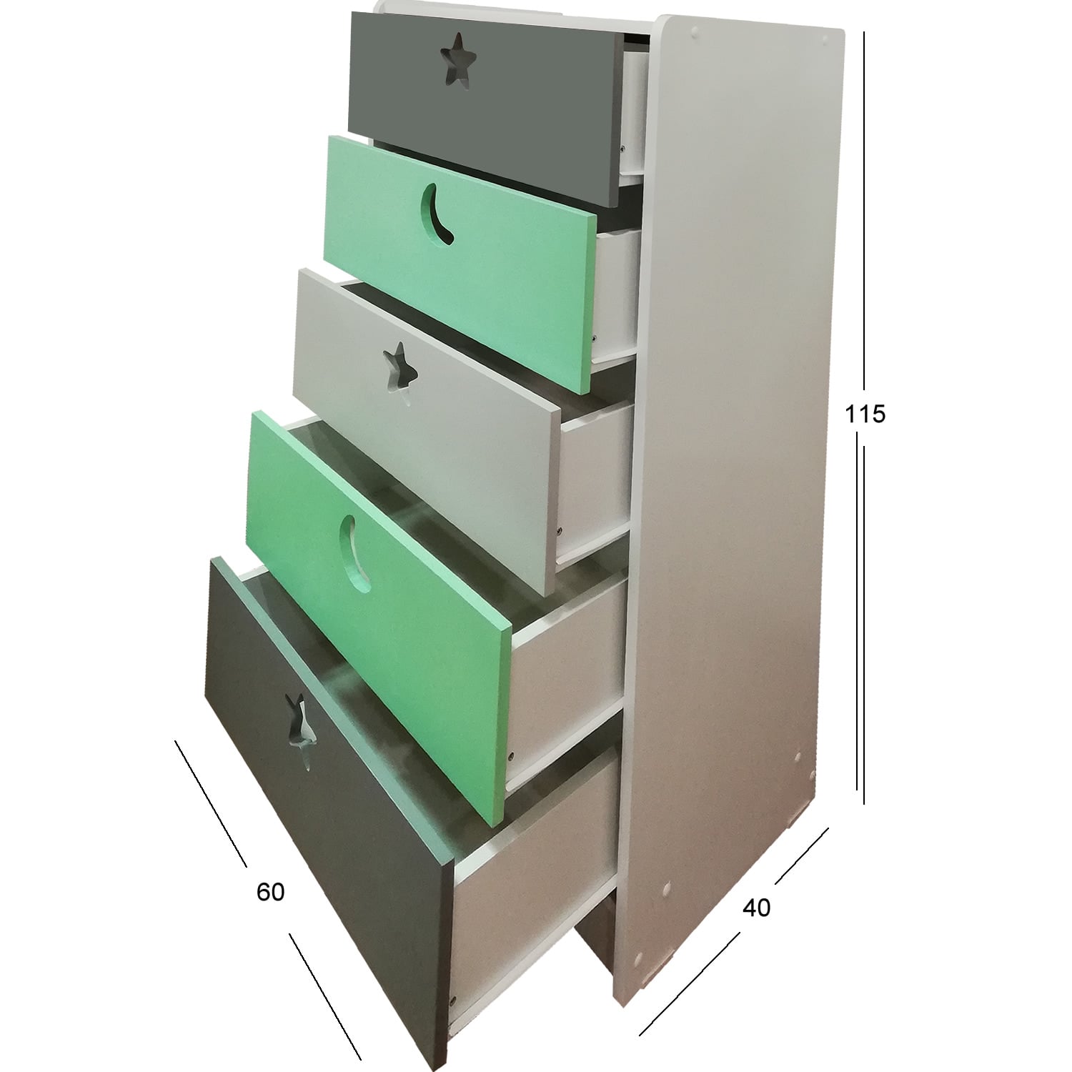 CAJONERA 5 CAJONES 115X60X40 - 2