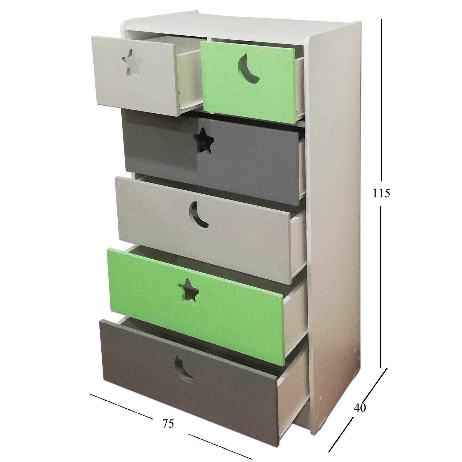 CAJONERAS 6 CAJONES 115X70X40 - 2
