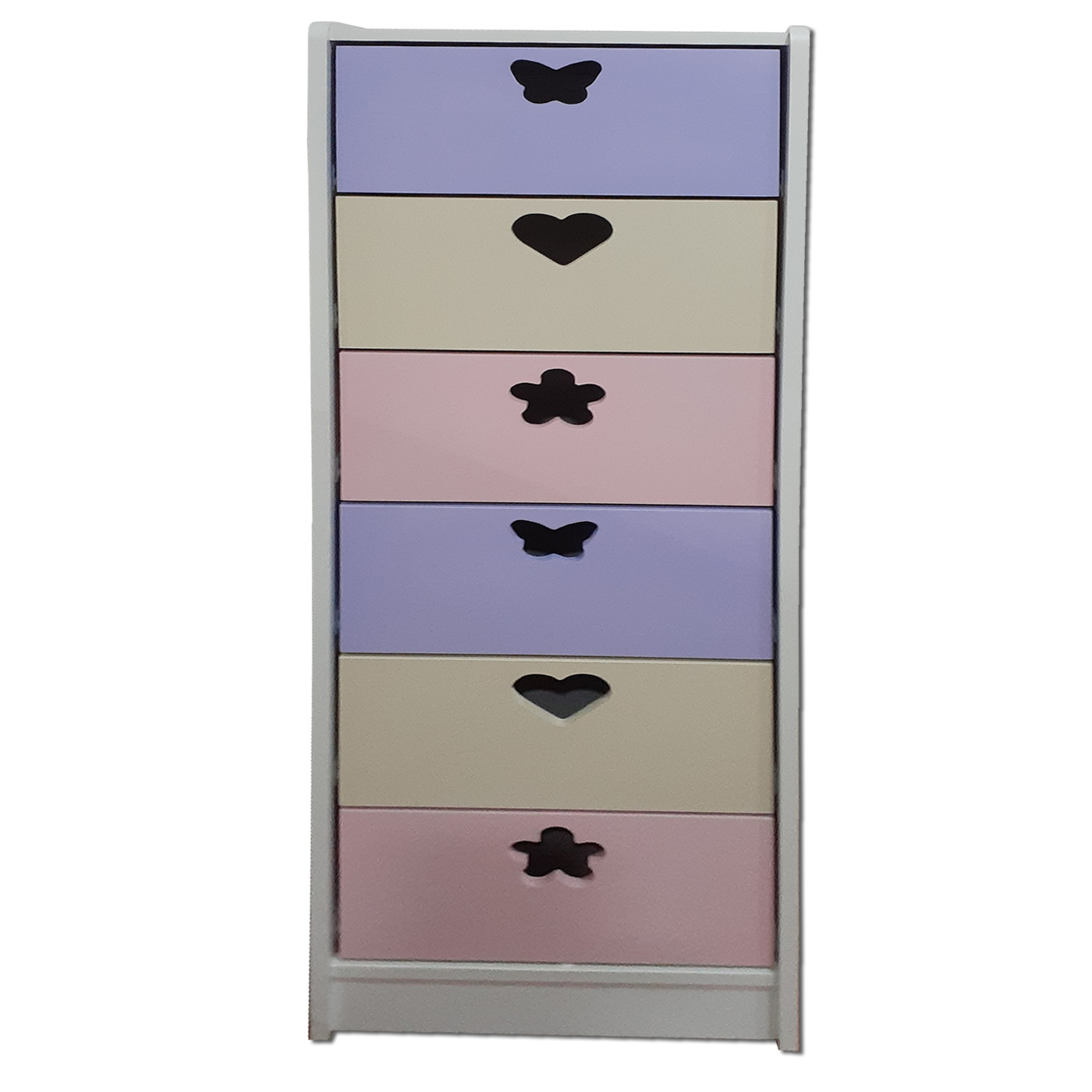 CAJONERA MUEBLES KIDS 6 CAJONES SLIM 135X40X40 - 1