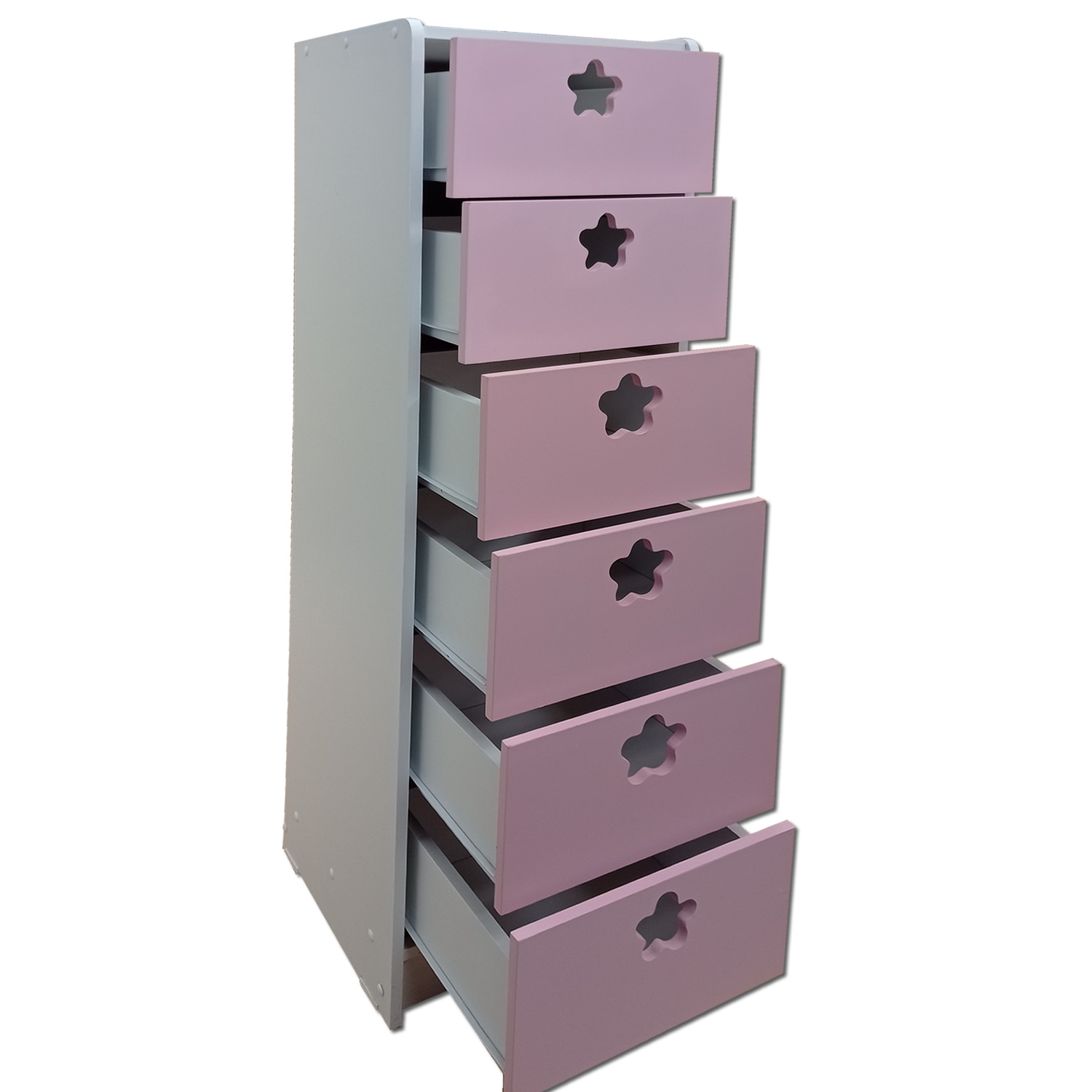 CAJONERA MUEBLES KIDS 6 CAJONES SLIM 135X40X40 - 2