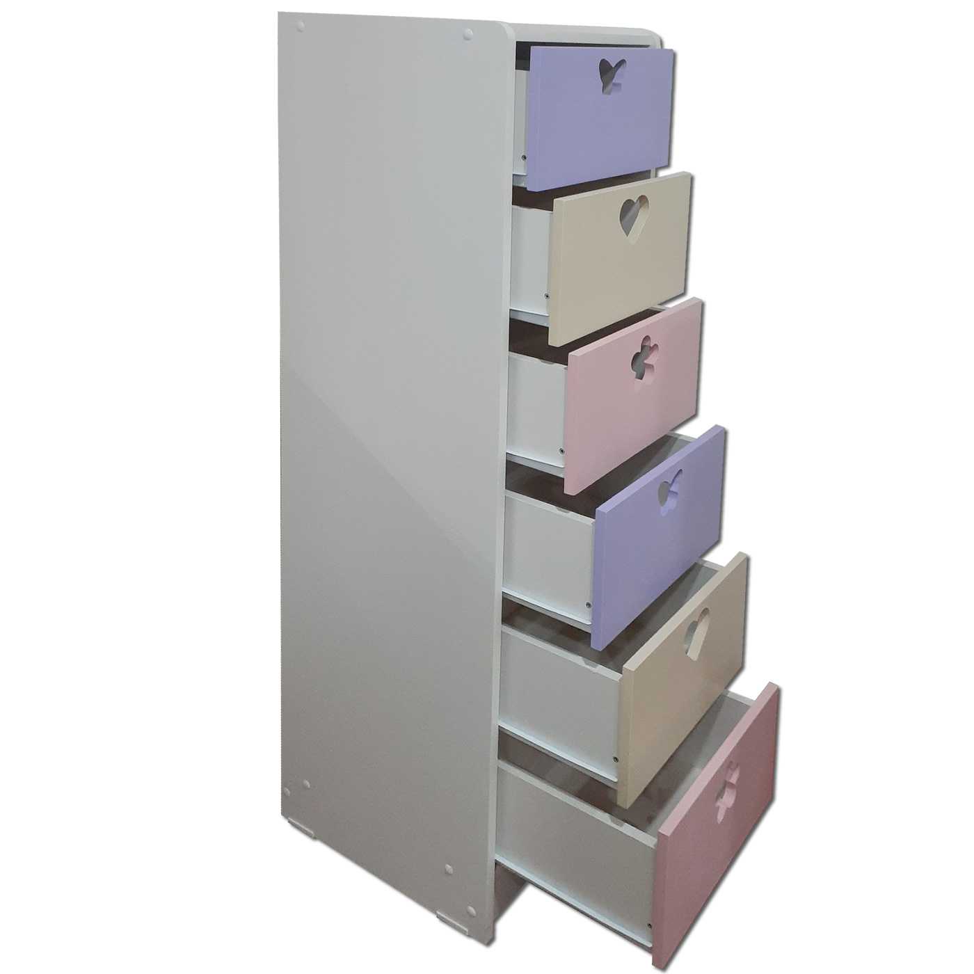 CAJONERA MUEBLES KIDS 6 CAJONES SLIM 135X40X40 - 2