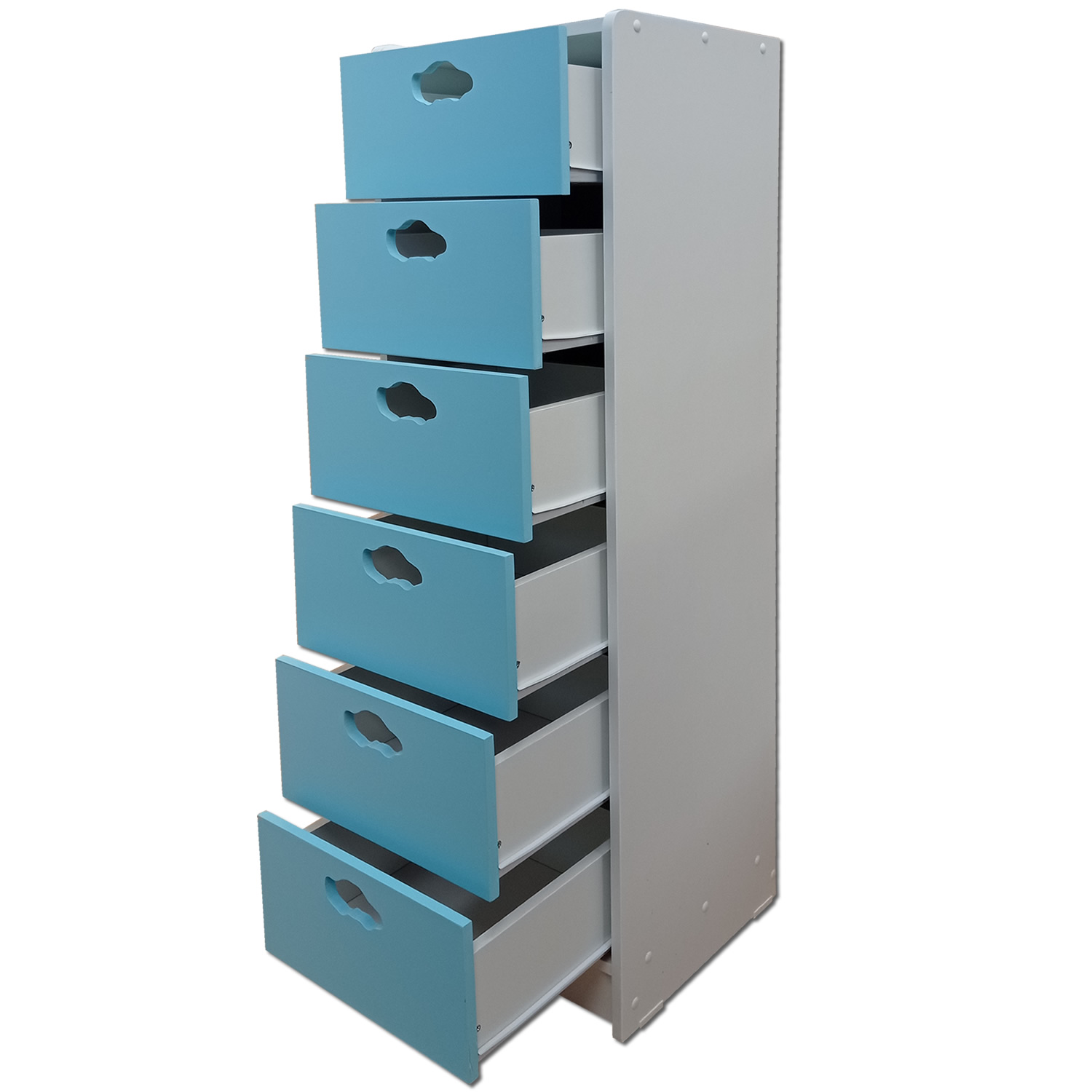 CAJONERA MUEBLES KIDS 6 CAJONES SLIM 135X40X40 - 2