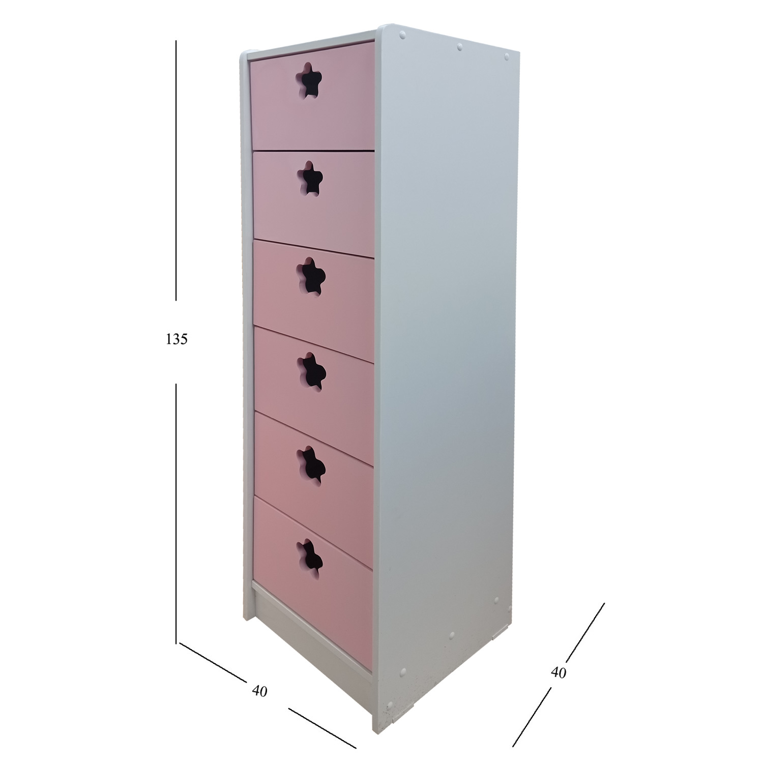 CAJONERA MUEBLES KIDS 6 CAJONES SLIM 135X40X40 - 3